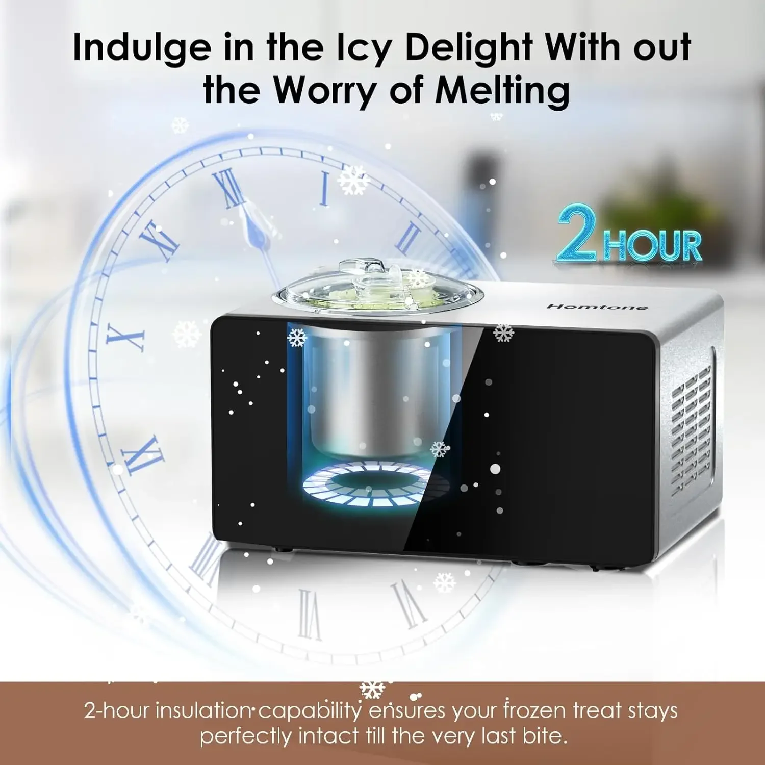 Soft Serve Ice Cream Maker LCD Touch Screen with Compressor, No Pre-freezing, 4 Modes, Adjusted Speed 1.6 Quart Ice Crea