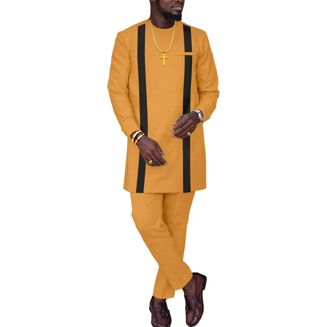 Seyi Long Sleeve Dashiki Outfit - Image 3