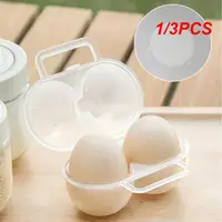 1/3PCS Portable Egg Storage Box 2 Grids Plastic Durable Egg Storage Container Save Space Refrigerator Egg Dispenser With Fixed 1