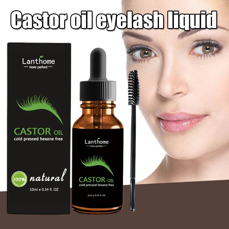 

Castor Oil Mascara To Grow Eyebrows With Eyelash Brush Natural Plant Ingredients For Women Girls Makeup Use