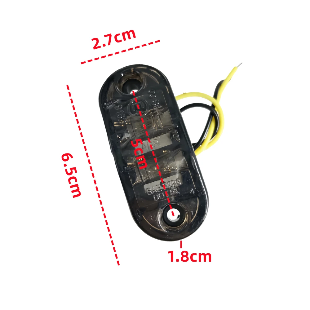 Smoked ƮϷ ̵ Ŀ , 12V 24V LED Ʈ Ŭ , RV , ڵ ܺ , E4 DOT ADR SAE ũ, 10 