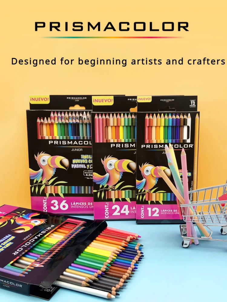 Prismacolor Scholar 색연필 초보 예술가 및 공예가를 위한 미술 연필 세트 우수한 블렌딩을 위한 부드럽고 매끄러운 리드