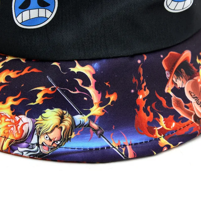 Japan Anime One Piece Monkey D Luffy Bucket Hats Cool Outdoor Cap