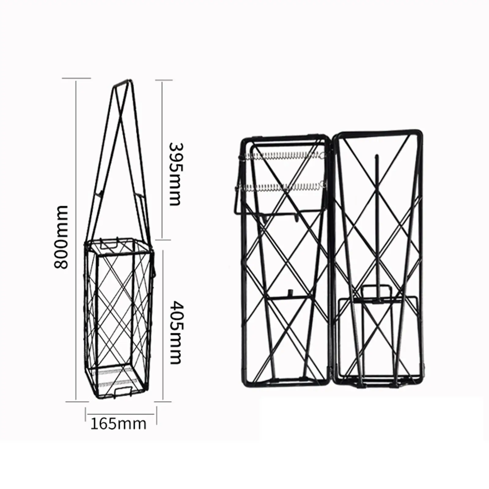 Pickleball Hooper Basket Tennis Ball Retriever Collector Equipment Portable Tool Picker Upper for Clubs Coaches Playrooms