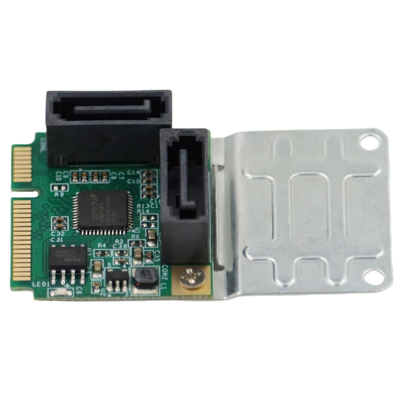 미니 PCI-Express-2포트 SATA 3.0 확장 어댑터 카드 미니 PCIe-듀얼 SATA 추가 카드