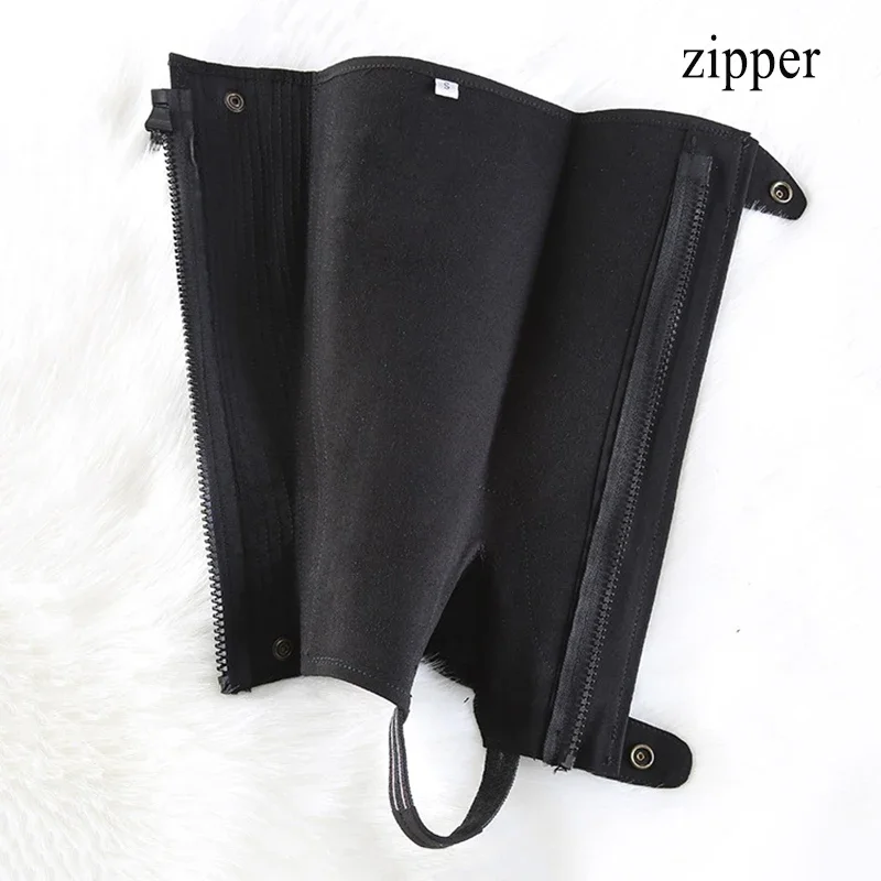 Microfiber Equestrian Gaiter Half Chaps Durable Horse Riding Boots Cover Adult Children Leg Guard Leggings Equitation Equipment