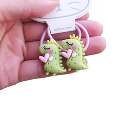 2PCS Cartoon Dinosaur Rabbit Kids Cute Elastic Hair Bands Children Hair Ties Girls Hair Accessories Baby Headdress