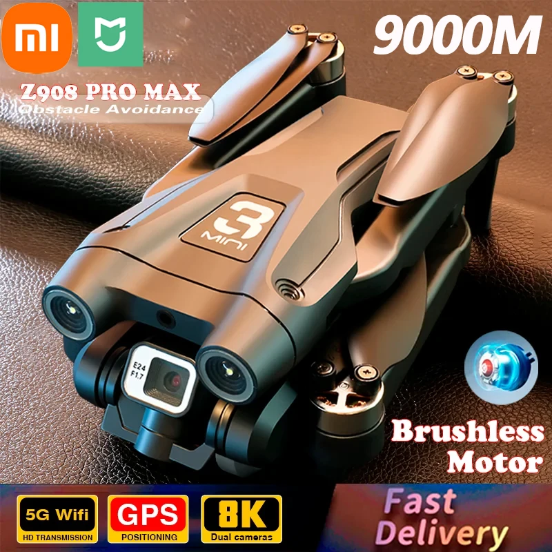 Xiaomi MIJIA Z908Pro Max Drone Brushless Motor Dual 8K Professional GPS WIFI FPV Obstacle Avoidance Foldable Quadcopter 9000M