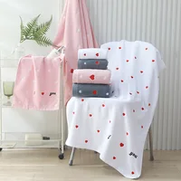 Love Embroidery Bathrooms Accessories For Home Garden Large Shower Bath Towels Beach Large and Thick Bath Towel Gym Spa Hotel 2