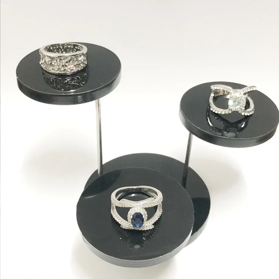 Acrylic ring jewelry display rack Multi-layer round jewelry rotating display table cake dessert disp 4