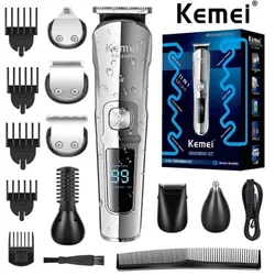 Ultimate Men's Grooming Kit: Waterproof All-in-One Hair Trimmer & Clipper (KM-8508  BOX)