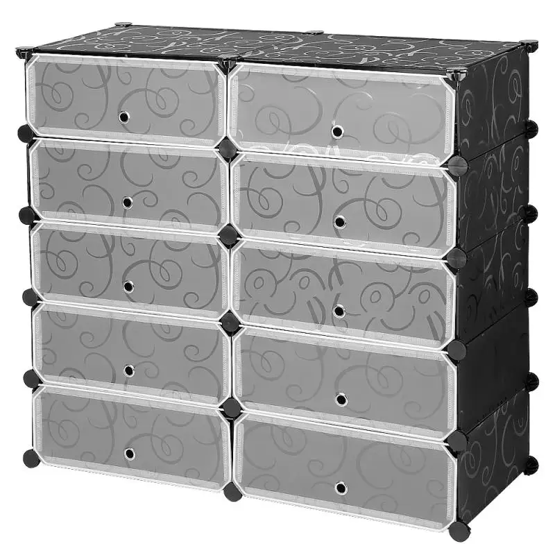 

Multi-Functional DIY Assembly Cabinet 8-Layers 12-Doors Wardrobe Dust-Proof Shoe Rack Moisture-Proof Anti-Corrosion Lockers, HWC