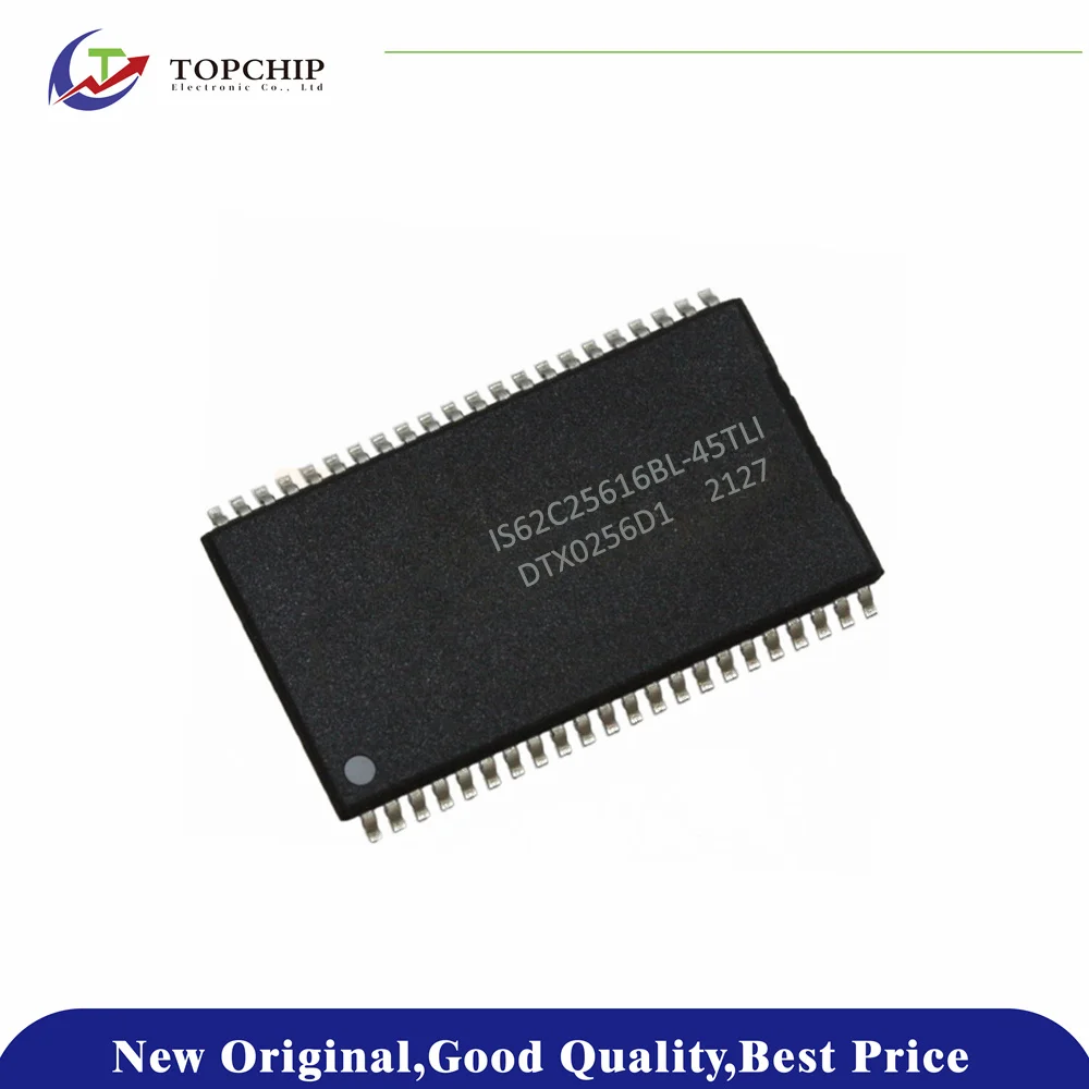 1Pcs New Original IS62C25616BL-45TLI SRAM - Asynchronous Memory IC 4Mbit Parallel 45 ns 44-TSOP II