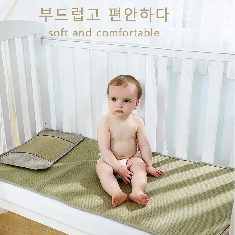 

Baby Summer Natural Grass Naked Sleeping Mat Environment Protectio Bedding Sets Baby Stuff Children's Bed Baby Foldable Mattress