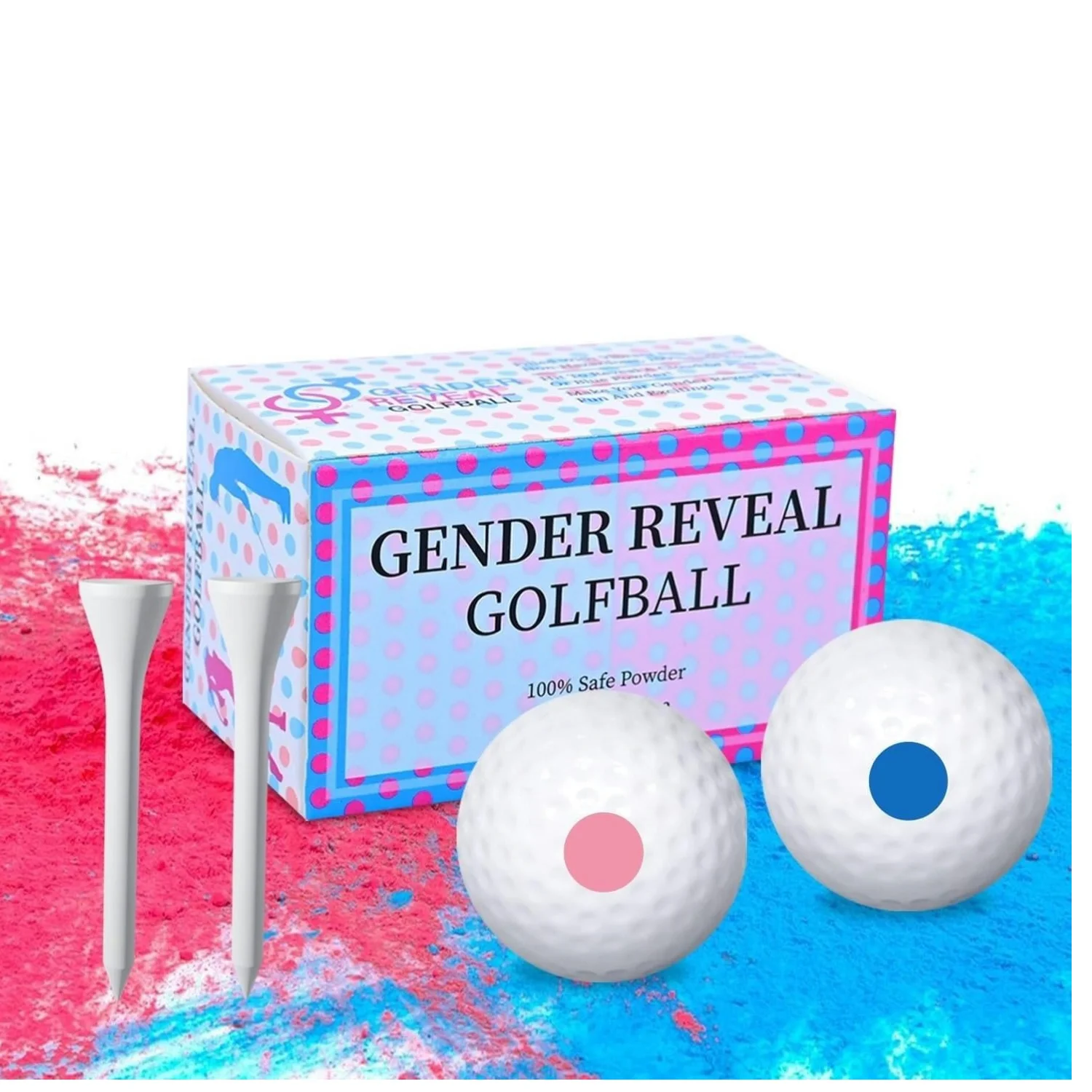 Gender Reveal Golf Exploding Golf Ball Girl or Boy Baby Shower Reveal Birthday Party Supplies Exploding Powder Biodegradable