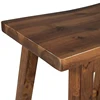 TOPMAX Farmhouse Rustic 2-piece Counter Height Wood Kitchen Dining Stools for Small Places, Walnut  2