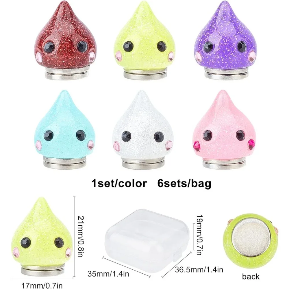 1 Set Diamond Magnet Cover Painting Magnetic Locator Stitch Glitter Art Magnet Cover Minders for DIY Diamond Drawing Accessories