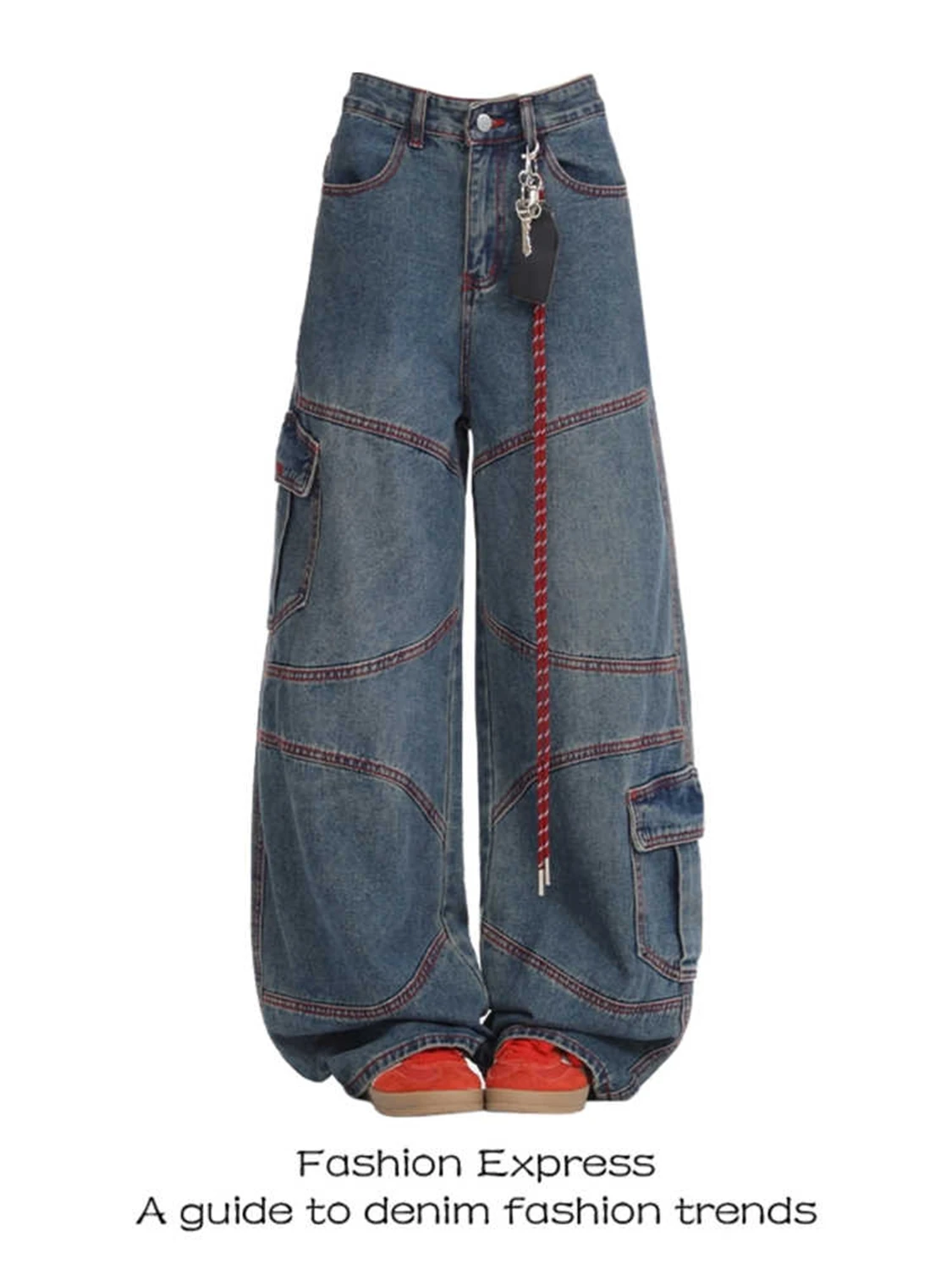 パンツ 2000's archive grunge baggy denim y2k Y2K Calça Baggy Feminina Y2K: A Escolha Perfeita para Quem Busca