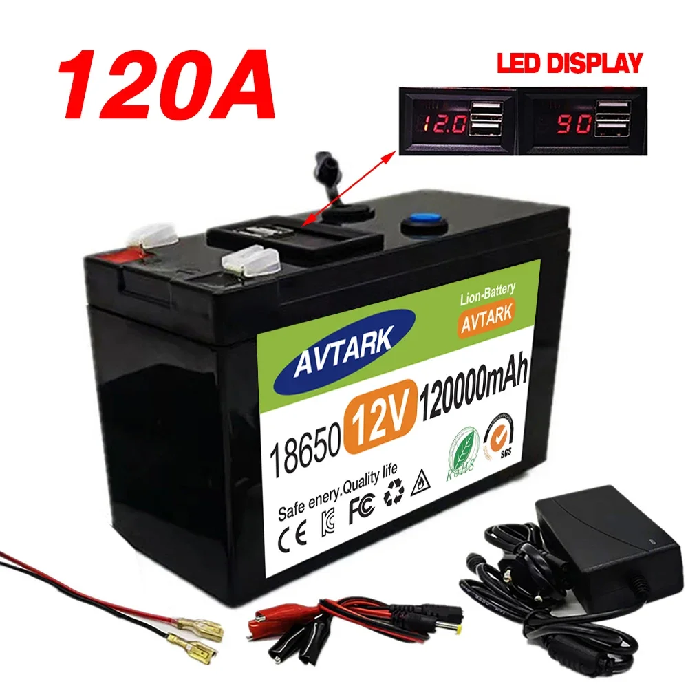 ポータブル充電式バッテリーusb電源充電ポート126v5v21a12v120000mah2024