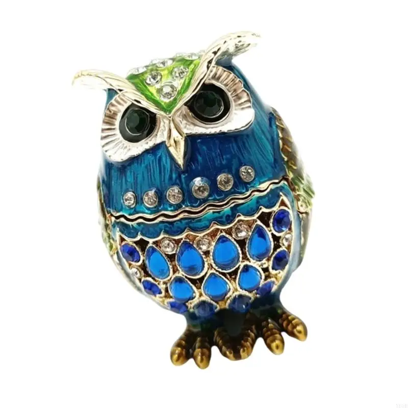 Owl Designs Schmuck-Organizer aus Legierung, dekorative Aufbewahrungsbox für Ringe, Armbänder, Y08E – Detail 9
