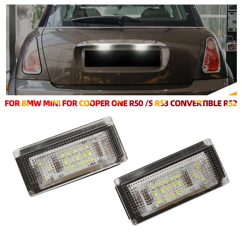 

For BMW MINI R50 2002-2006 LED Number Lamps R52 Convertible 2004-2006 R53 Coopers 2001-2006 License Plate Light