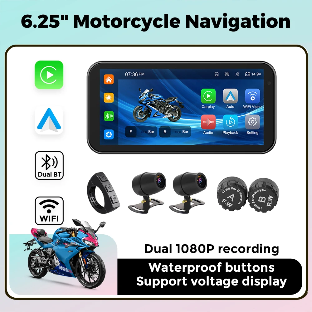 Portable inch IP67 Waterproof Motorcycle GPS Navigation