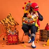 Joy Chinese Traditional Dance Lion Embroidery Cushion Year Of Tiger Sofa Chair Decorative Stuffed Pillow Happy Lucky Cushion 5