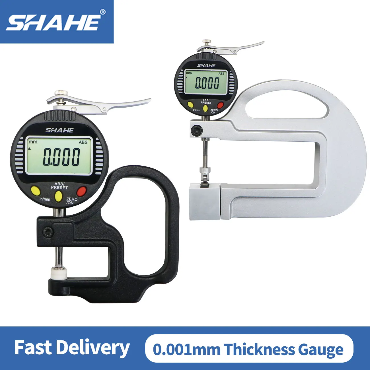 0.001mm 0-12.7mm Leather Thickness Gauge Digital Micron Thickness Gauge Meter