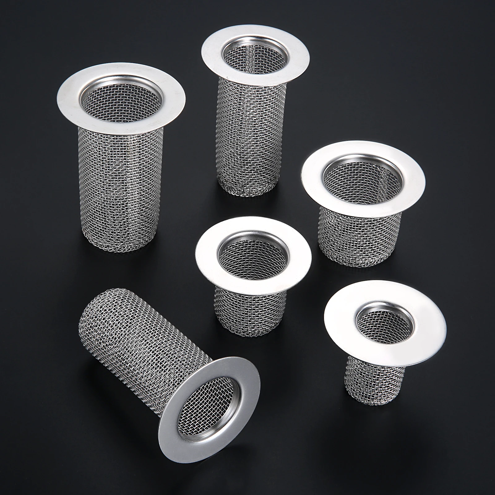 1pc Floor Drain Filter 304 Stainless Steel Mesh Basket Anti-hair Anti-clog 28mm-80mm 1"-3" Kitchen Bathroom Anti-rat/mosquito 6