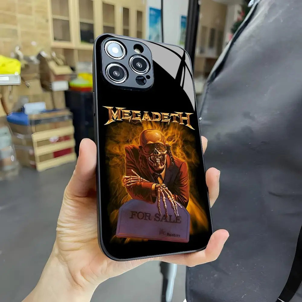 Heavy Metal Rock Band Megadeth Magnetic Attraction Glass Phone Case