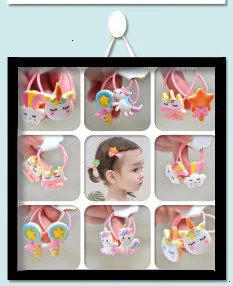 2PCS Nette Regenbogen Gradienten Pailletten Prinzessin Headwear Kinder Elastische Haar Bänder Kinder Haar Krawatten Mädchen Zubehör Baby Kopfschmuck – Detail 19