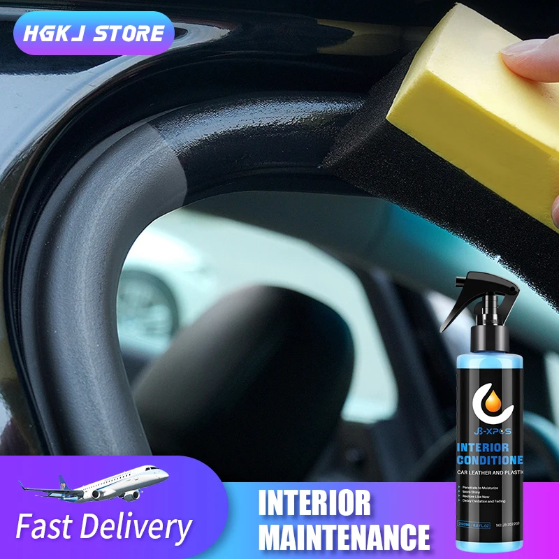 Spray Wax For Car Detailing Interior Trim Seat Polish Shine Renovator Black  New Color Cleaner Spray Car Care Accessories for car - AliExpress