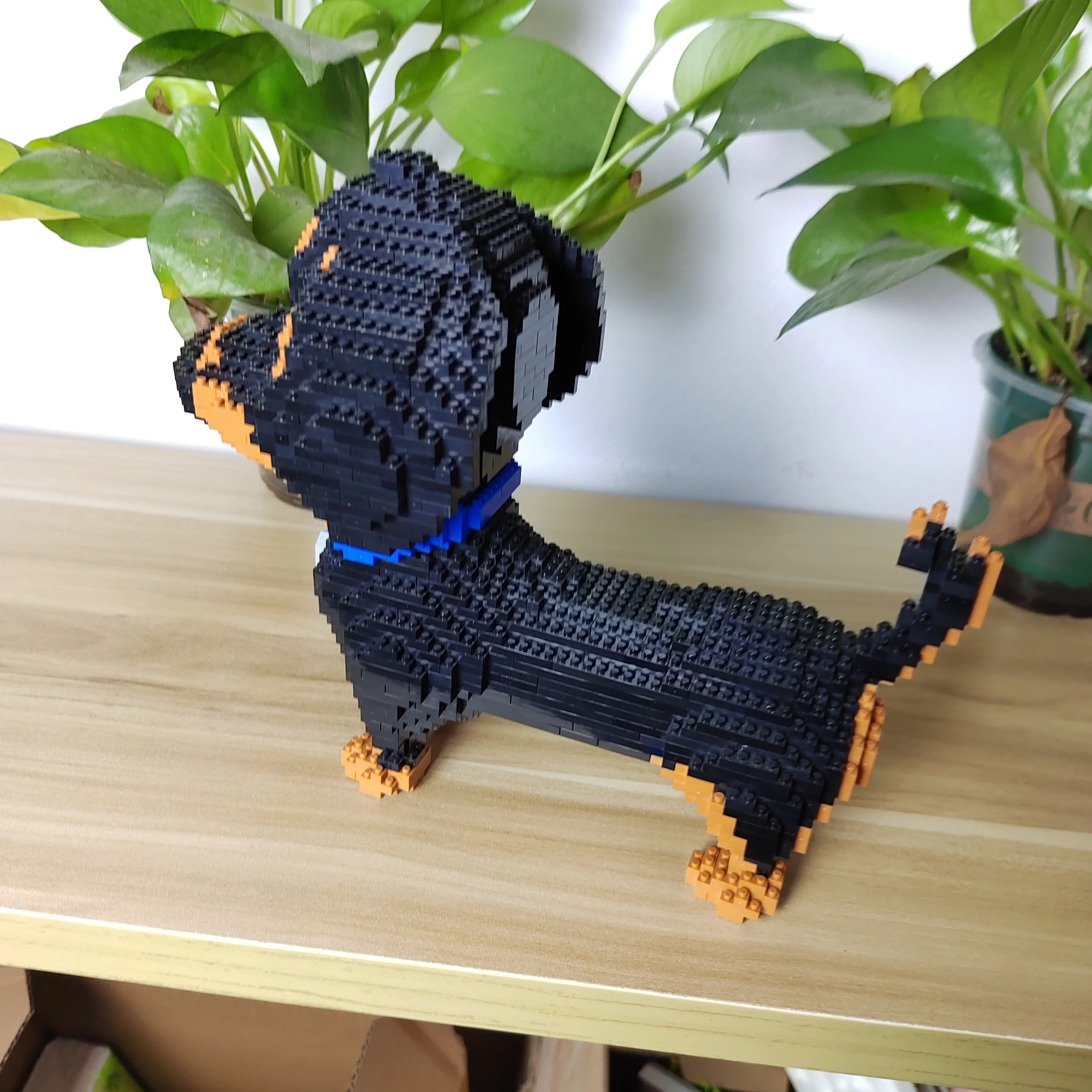 知っている構築ダックスフント犬モデルマイクロミニビルディング