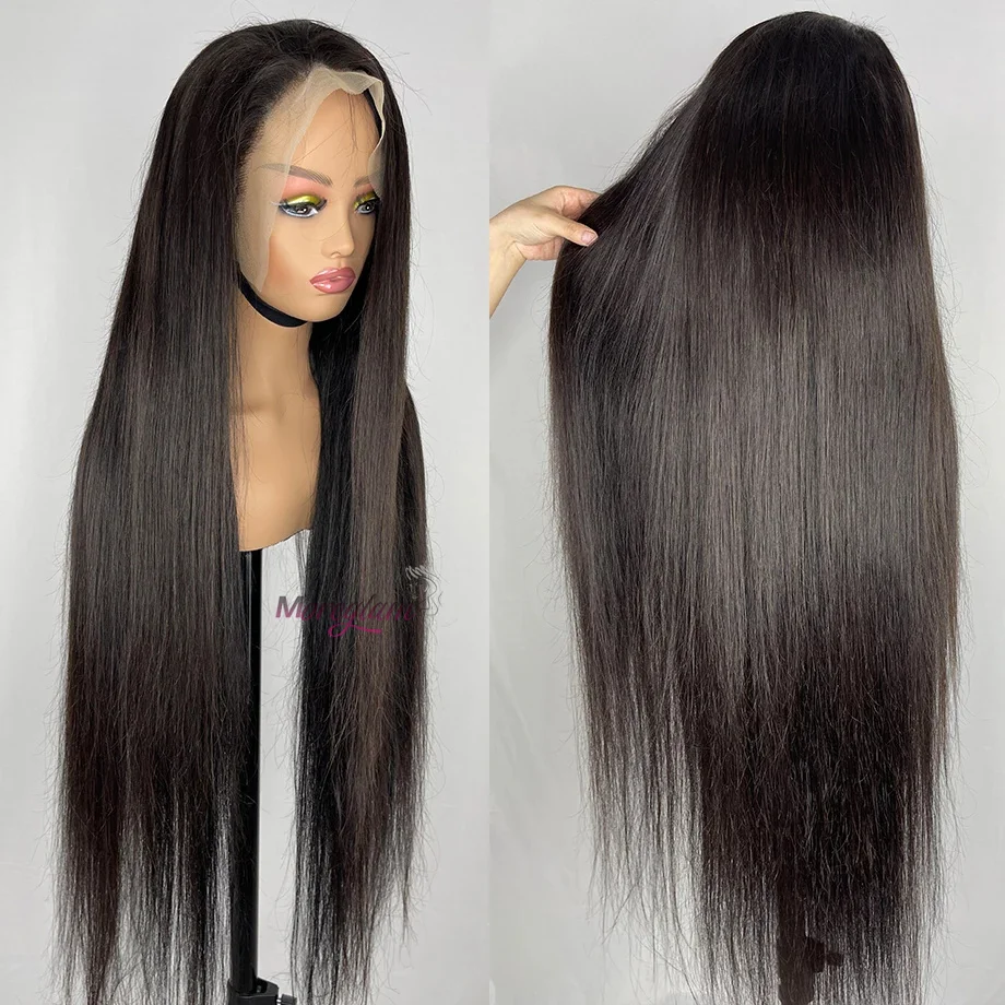 

30 Inch 5x5/6x6 HD Lace Closure Wigs Baby Hair Silky Straight Bleached Knots Glueless 13x4 HD Lace Full Frontal Wigs Pre Plucked