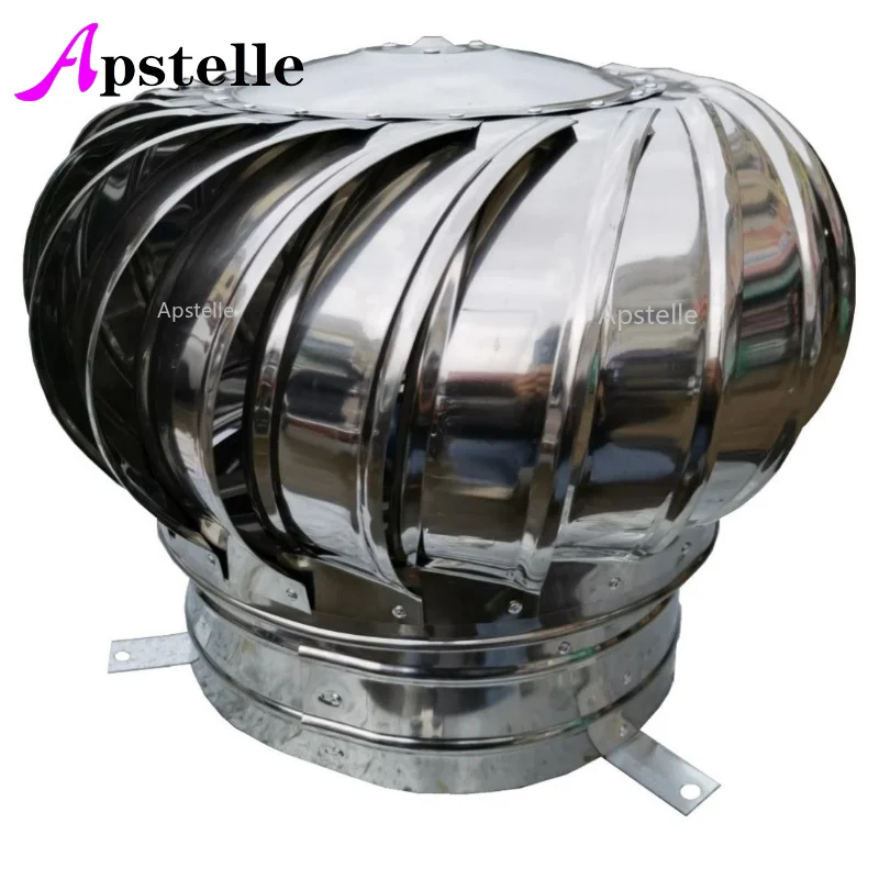 

APSTELLE Stainless Steel Unpowered Hood Wind Ball Plant Farm Radiator Exhaust Ball Ventilating Fan Air Balloon