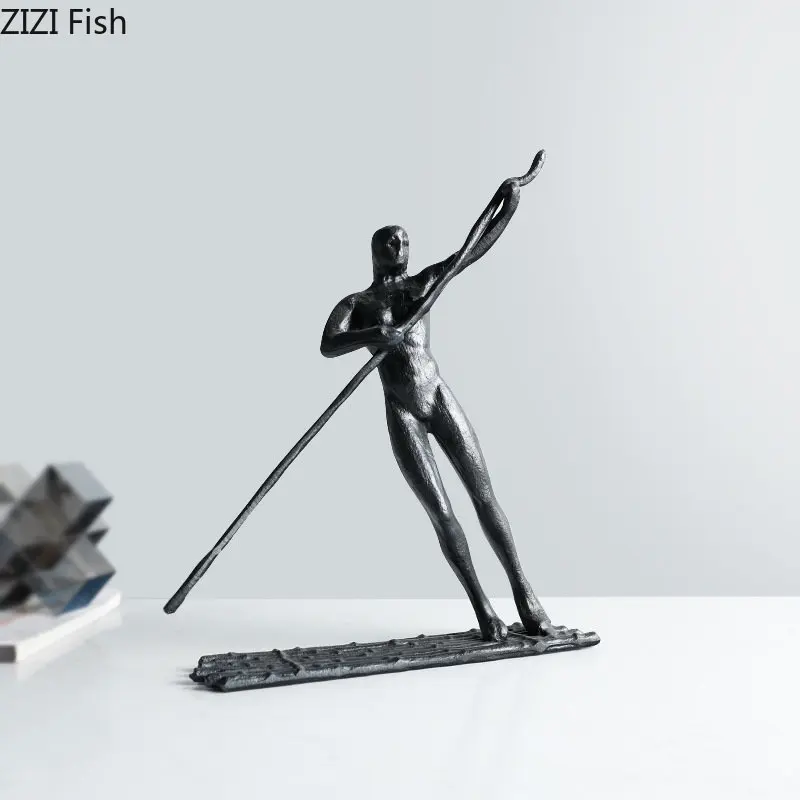 

Абстрактные искусства спортсменов, чугунные строительные украшения для стола, статуя с персонажем, Современный домашний декор