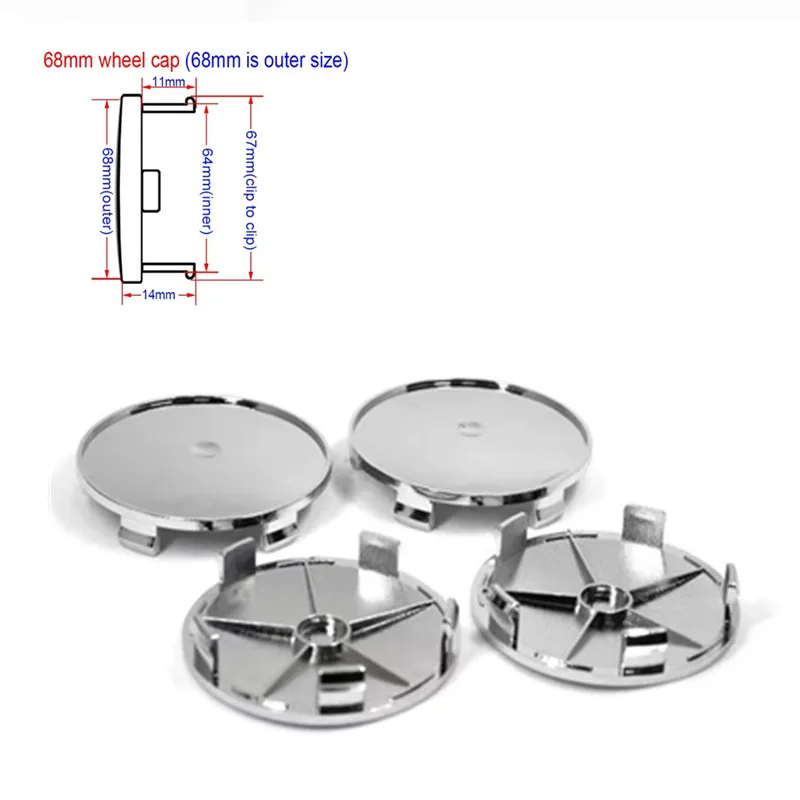 40pcs 55mm 56mm 65mm 63/70mm 76mm Car Wheel Center Caps Hubcap Cover for VW Volkswagen Jetta MK5 Golf Passat 3B7601171 1J0601171 car wheel hub covers