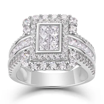 Square-shape CZ Rings 1