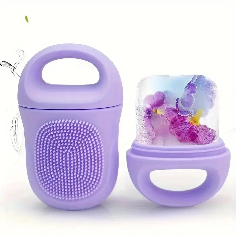 Silicone Ice Cube Roller Massage Mould Facial Slimming Relaxing Ice Massage Handheld Ice Cup Mold Beauty Skin Care Massage Tools