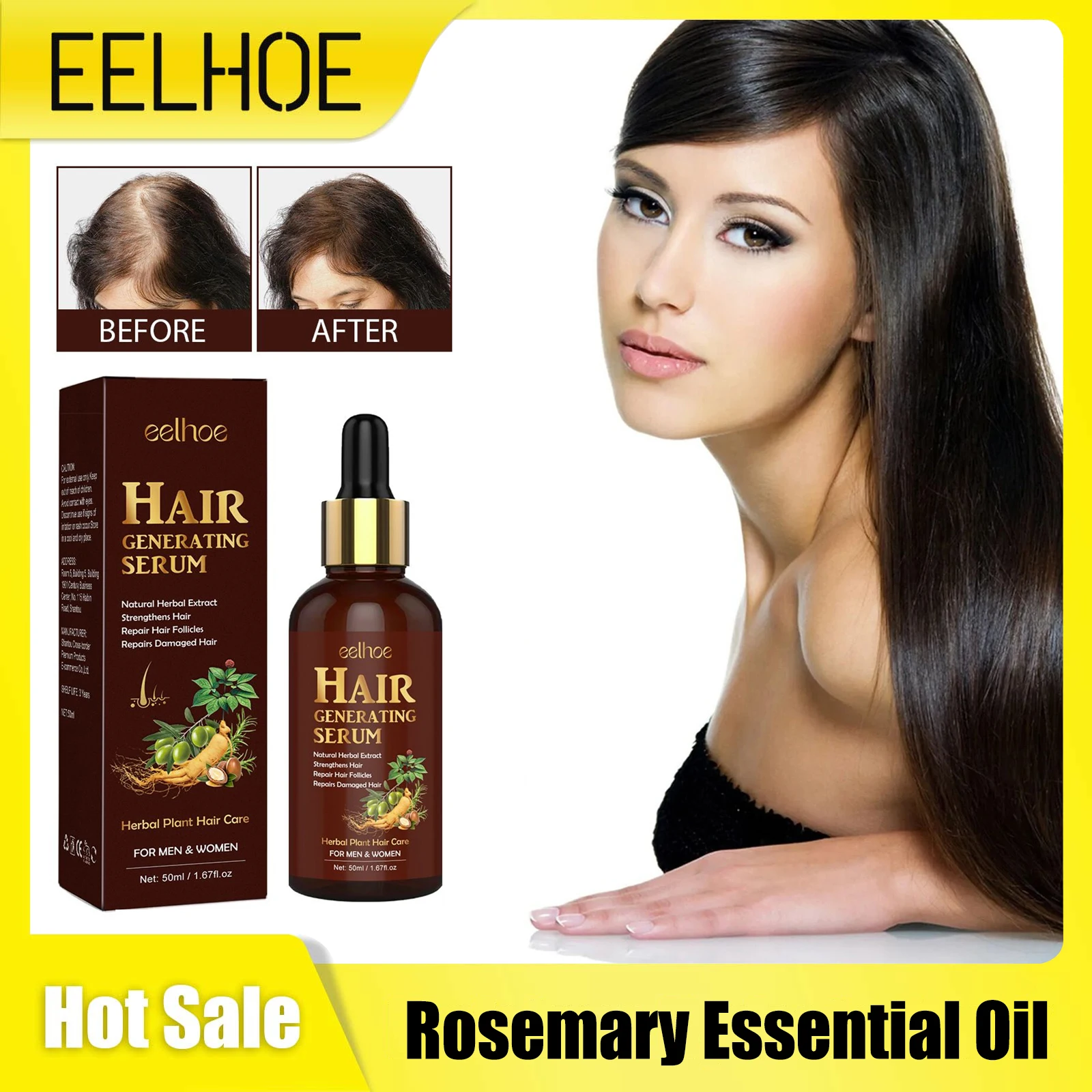 Hair Growth Serum Follicle Repairing Anti Thinning Nourish Dense Baldness Scalp Treatment Thicker Prevent Hairs Loss Essence Oil