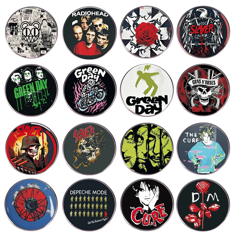 Weltweit klassische beliebte Band Logo Abzeichen Rap Rock Musik Pin Hoodie Rucksack dekorative Accessoires Chor Fan Geschenk