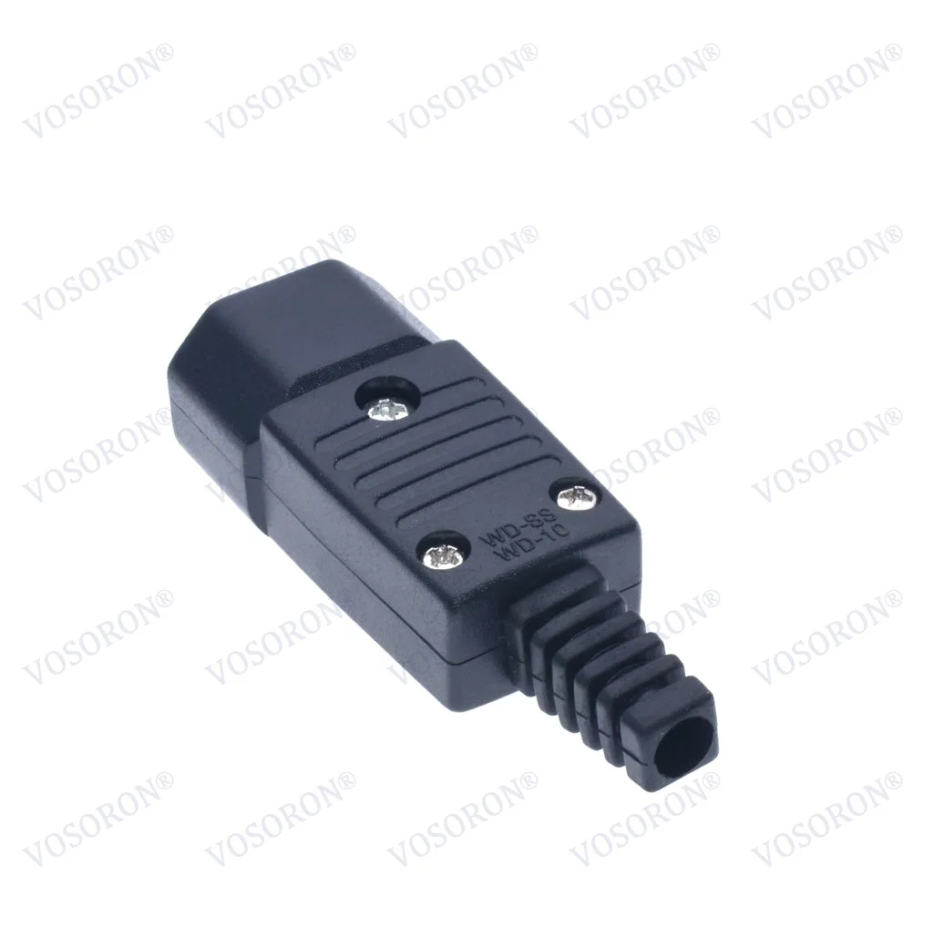 IEC320 C13 C14 C15 UPS PDU 커넥터 전원 코드 재배선 가능 케이블 배선 플러그 남성 여성 AC 전원 소켓 플러그 10A