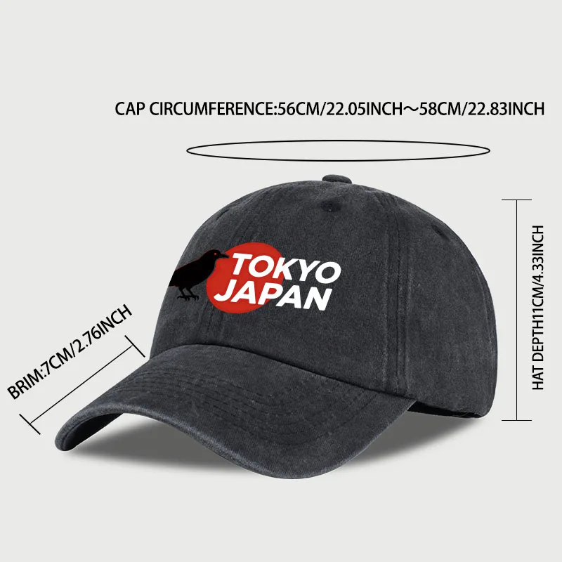 MLFO “TOKYO JAPAN” 프린트 워싱 야구 모자 가볍고 통기성이 좋으며 조절 가능하며 트렌디하고 패셔너블한 남녀공용 명절 선물