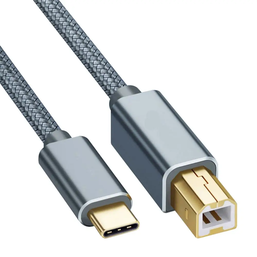 Cavo per stampante ad alta velocità per laptop con scanner durevole Stampante da USB tipo C a USB B 2.0 per stampante Epson HP Brother - immagine 4