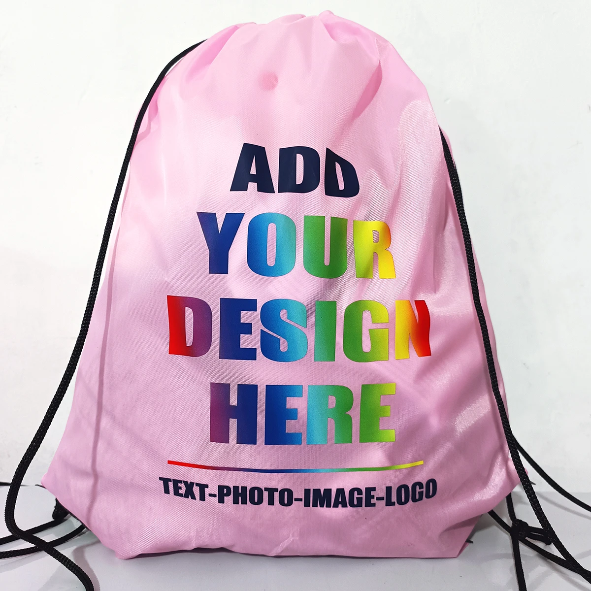 10 Pcs Custom Bag Printing Logo Schoolbag Promotional Outdoor Casual Gym  Sport Waterproof Football Bag Drawstring Backpack
