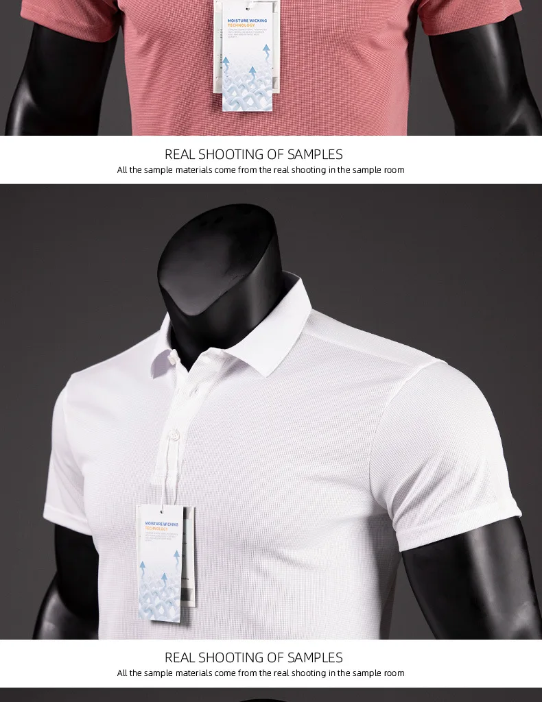 Polo Shirt Men Casual Solid Breathable Shirt Reflective Strip Sleeve Summer Sportswear Quick Dry Jerseys Tops Camisa Polo Shirts 15 S7df22b1d525e44e7af90a0a271b4e8bdt