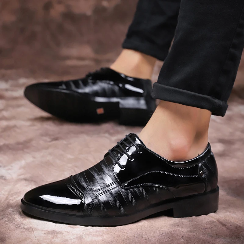 Herren Leder Bootsschuhe Für Freizeit Geschäft Und Bankett_voghion.com