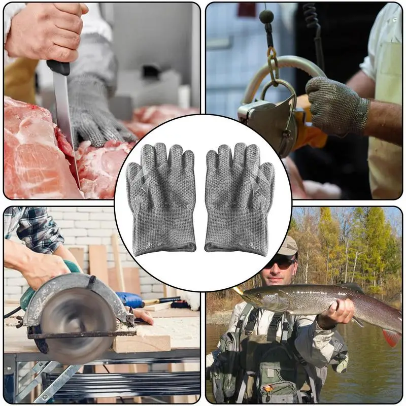 Grade 5 Cut Resistant Work Gloves Kitchen HPPE Scratch Resistant Gloves Glass Cutting Safety Protection Mittens for Gardeners anti cut gloves safety gloves protective gloves garden work gloves