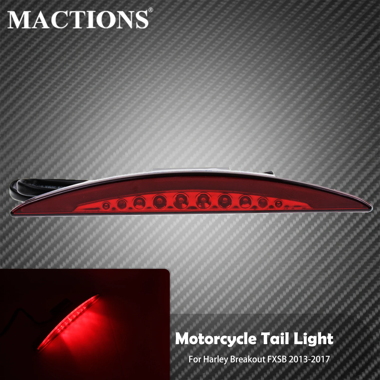 Motorcycle Rear Fender LED Tail Brake Running Light Lamp For Harley