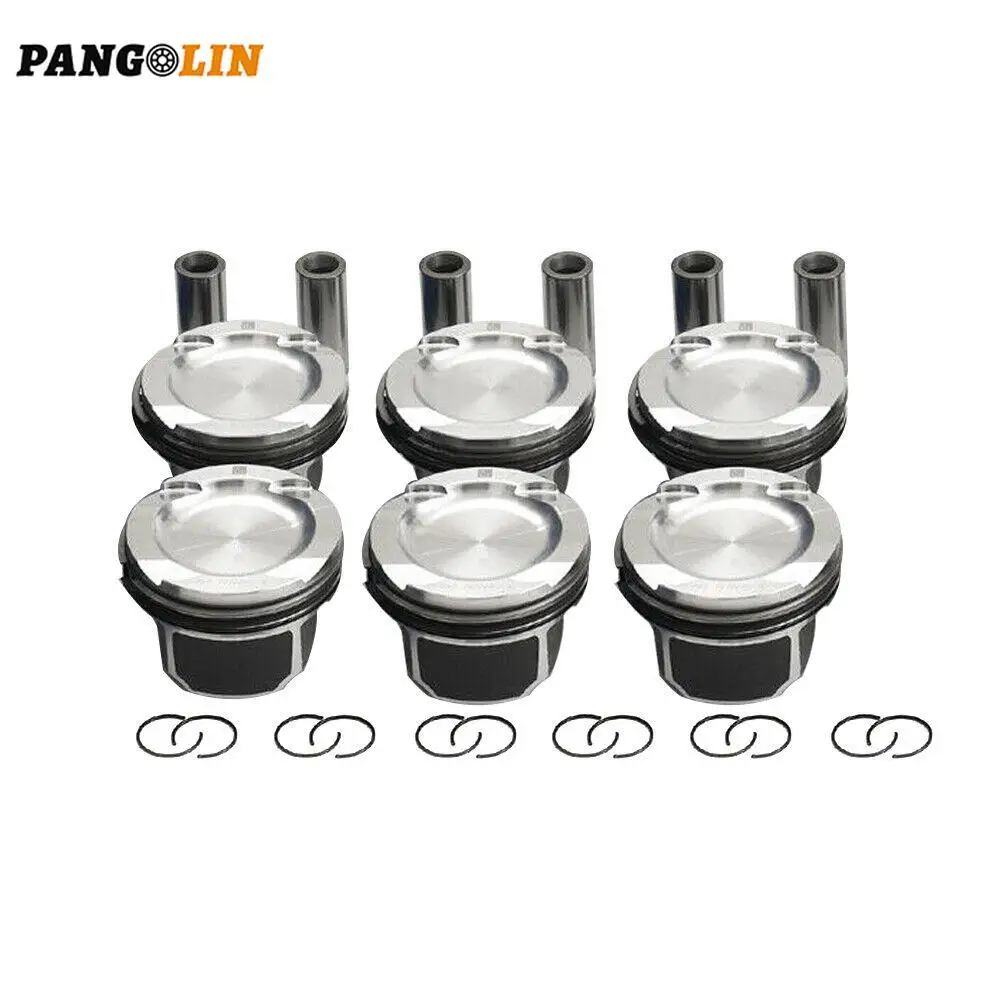 6PcsPistonsRingsSet84mm11257610295ForBMWE82E90E91E92E93E60